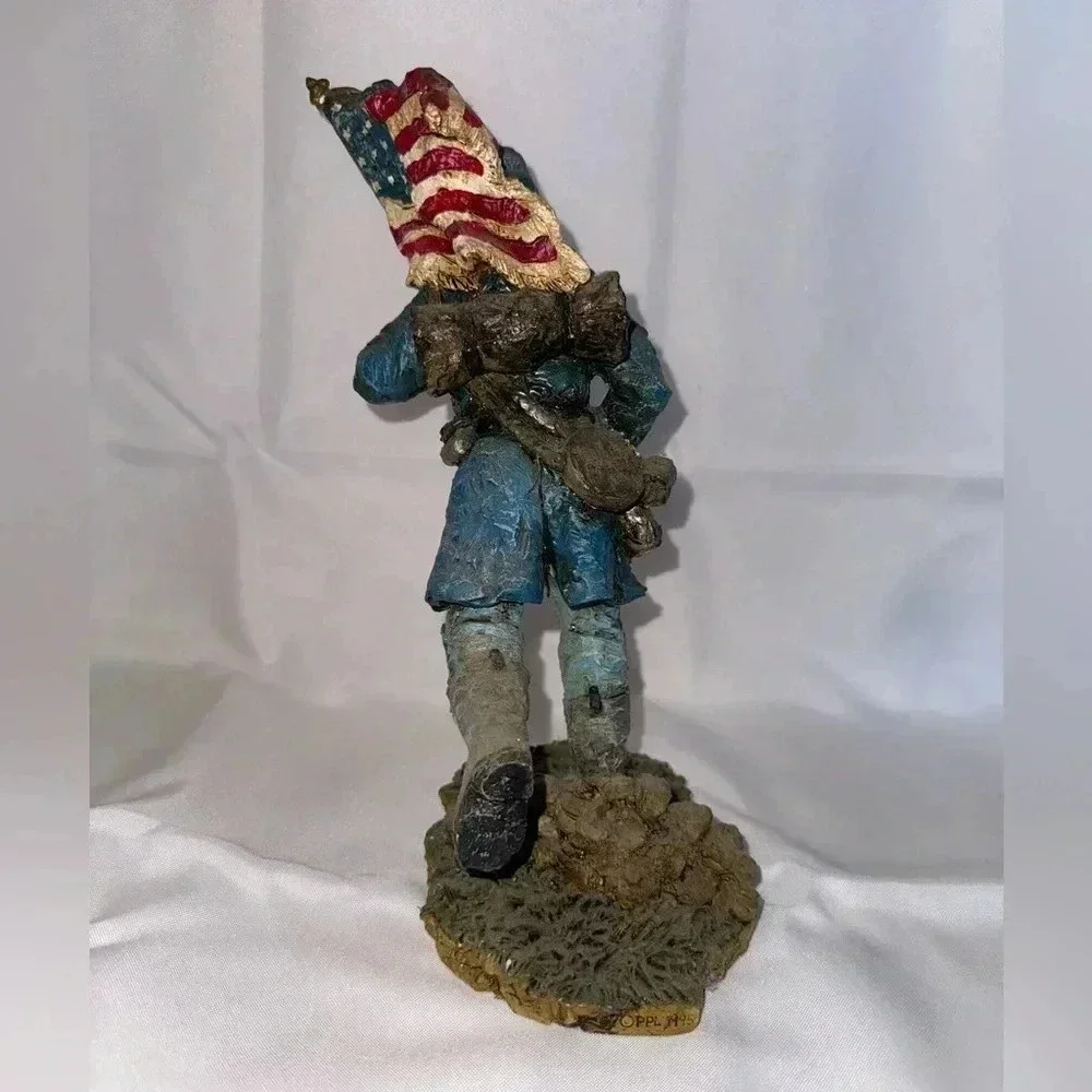 RARE American Civil War American With Flag Large Resin Figurine 12” by PPL 1995